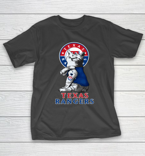 MLB Baseball My Cat Loves Texas Rangers T-Shirt