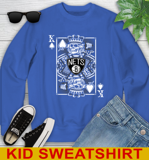 Brooklyn Nets NBA Basketball The King Of Spades Death Cards Shirt Youth Sweatshirt 6