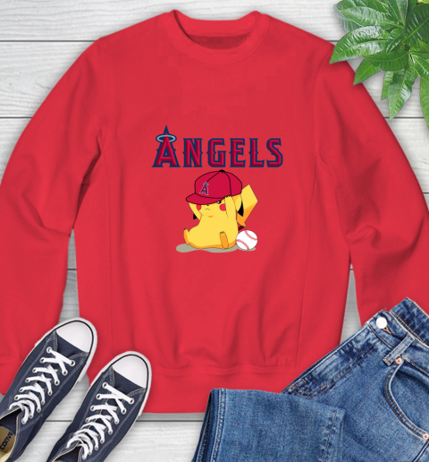 MLB Pikachu Baseball Sports Los Angeles Angels Sweatshirt 10