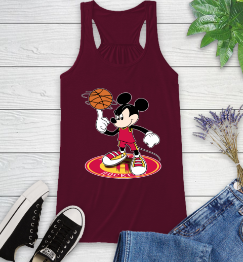 NBA Basketball Houston Rockets Cheerful Mickey Disney Shirt Racerback Tank 3