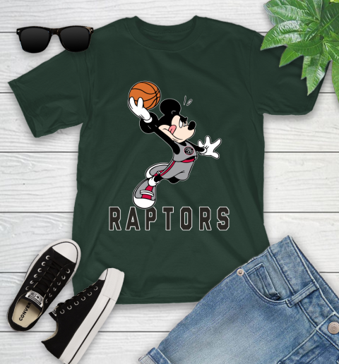 NBA Basketball Toronto Raptors Cheerful Mickey Mouse Shirt Youth T-Shirt 5