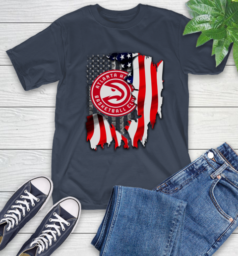 Atlanta Hawks NBA Basketball American Flag T-Shirt 3