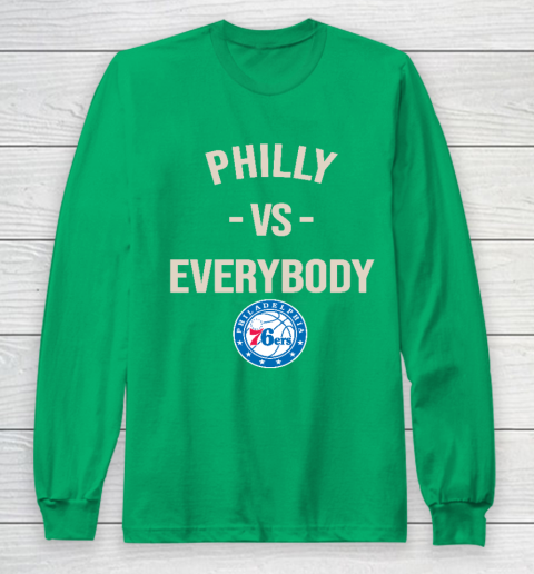 Philadelphia 76ers Vs Everybody Long Sleeve T-Shirt 4