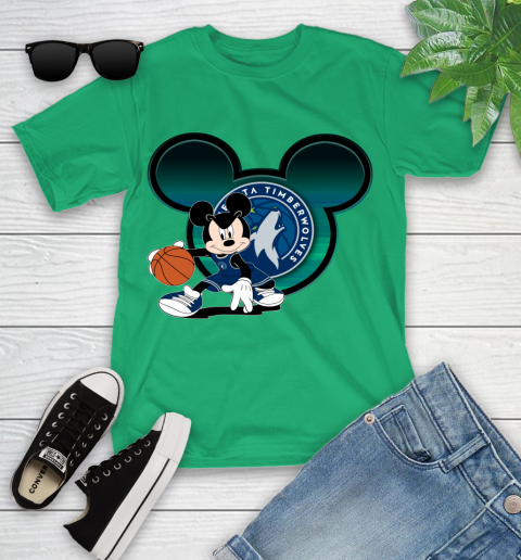 NBA Minnesota Timberwolves Mickey Mouse Disney Basketball Youth T-Shirt 6