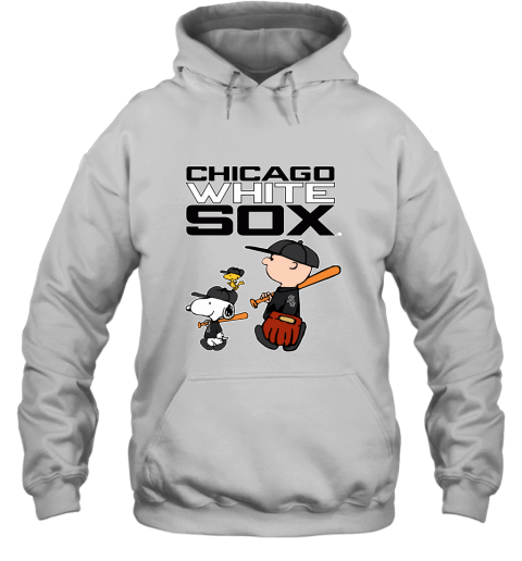 Chicago White Sox Let's Play Baseball Together Snoopy MLB Hoodie