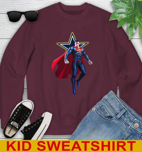 NFL Superman DC Sports Football Dallas Cowboys Youth Sweatshirt 5