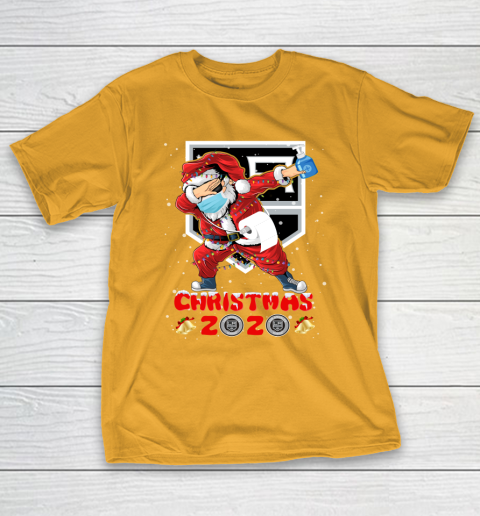 Los Angeles Kings Funny Santa Claus Dabbing Christmas 2020 NHL T-Shirt 2