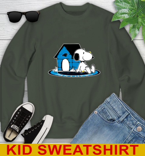 NFL Football Carolina Panthers Snoopy The Peanuts Movie Shirt Youth Sweatshirt 9