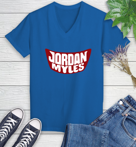 Wwe Jordan Myles racially insensitive Women's V-Neck T-Shirt 10