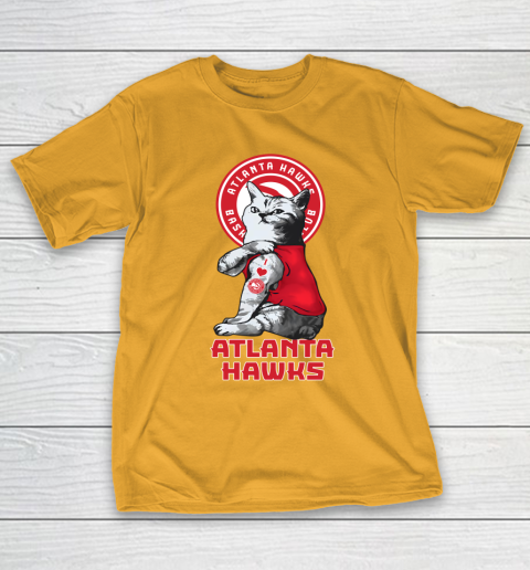 NBA Basketball My Cat Loves Atlanta Hawks T-Shirt 2