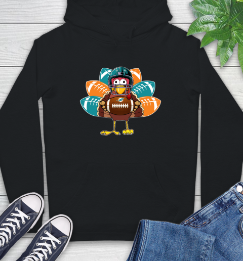 Miami Dolphins Turkey Thanksgiving Day Hoodie 2