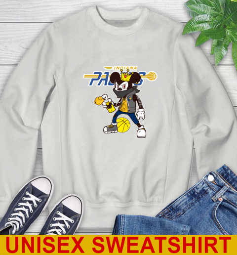 Indiana Pacers NBA Basketball Mickey Peace Sign Sports Sweatshirt - Image 6