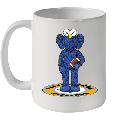 NFL Football Pittsburgh Steelers Kaws Bff Blue Figure Shirt Ceramic Mug 11oz