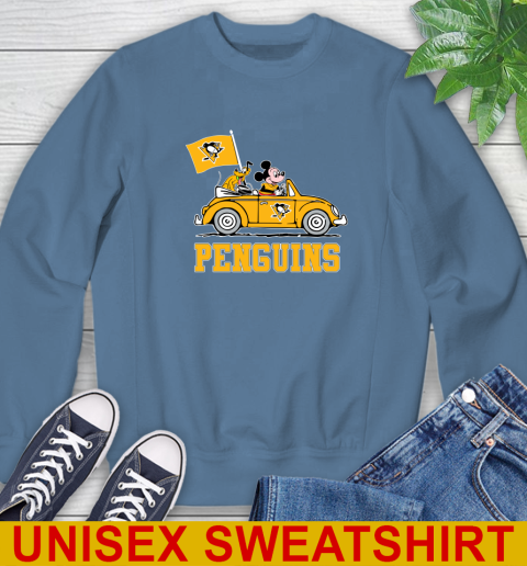 NHL Hockey Pittsburgh Penguins Pluto Mickey Driving Disney Shirt Sweatshirt 8