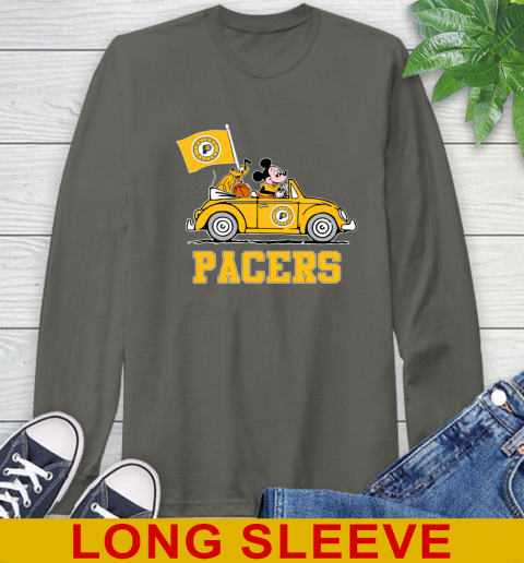 NBA Basketball Indiana Pacers Pluto Mickey Driving Disney Shirt Long Sleeve T-Shirt 8