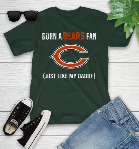 NFL Chicago Bears Football Loyal Fan Just Like My Daddy Shirt Youth T-Shirt 4