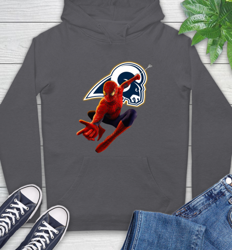 NFL Spider Man Avengers Endgame Football Los Angeles Rams Hoodie 7