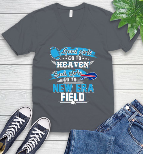 Buffalo Bills NFL Bad Girls Go To New Era Field Shirt V-Neck T-Shirt 4