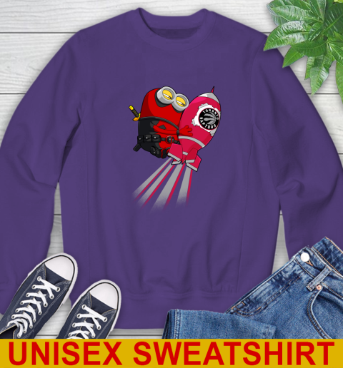 NBA Basketball Toronto Raptors Deadpool Minion Marvel Shirt Sweatshirt 5 NBA Basketball Toronto Raptors Deadpool Minion Marvel Shirt Sweatshirt - Image 5