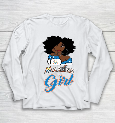 Miami Marlinss Girl MLB Youth Long Sleeve 2