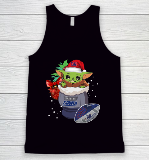 New York Giants Christmas Baby Yoda Star Wars Funny Happy NFL Tank Top