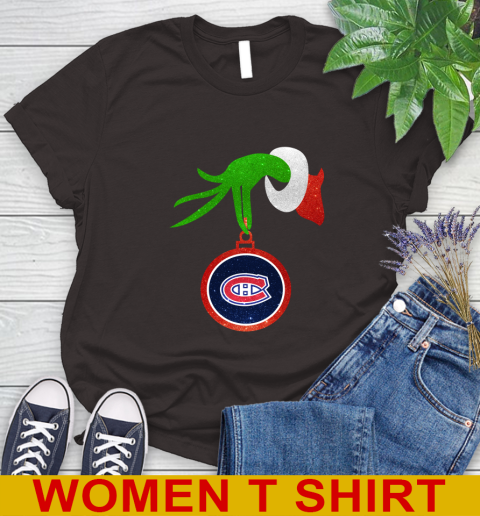 Montreal Canadiens Grinch Merry Christmas NHL Hockey Women's T-Shirt 8
