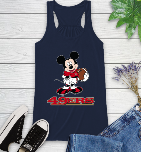 NFL Football San Francisco 49ers Cheerful Mickey Mouse Shirt Racerback Tank 11