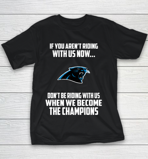 NFL Carolina Panthers Football We Become The Champions Youth T-Shirt