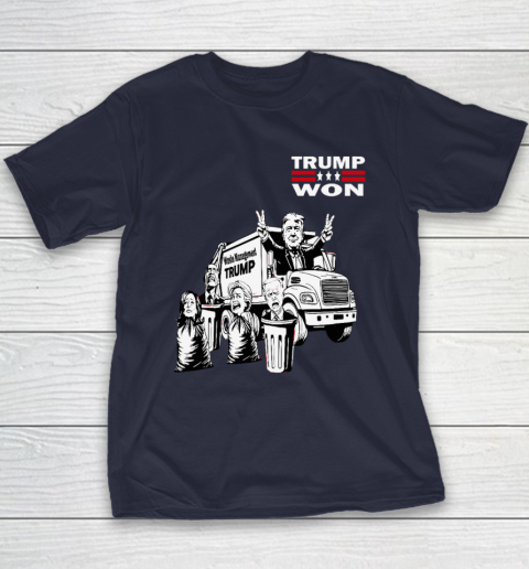Trump Won Trump Waste Management Funny Trump Garbage Truck Youth T-Shirt 2