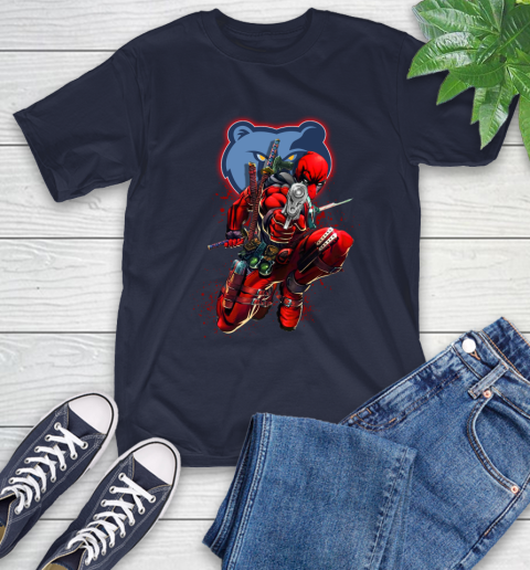 NBA Deadpool Marvel Comics Sports Basketball Memphis Grizzlies T-Shirt 4