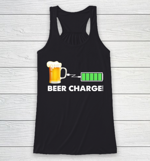 Beer Lover Funny Shirt Beer Charge Racerback Tank