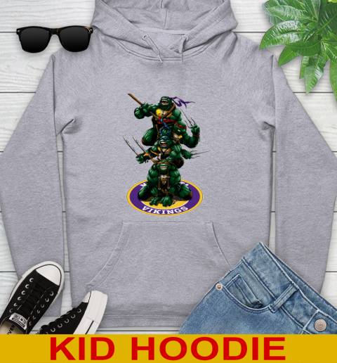NFL Football Minnesota Vikings Teenage Mutant Ninja Turtles Shirt Youth Hoodie 6