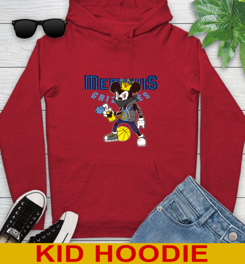Memphis Grizzlies NBA Basketball Mickey Peace Sign Sports Youth Hoodie 11