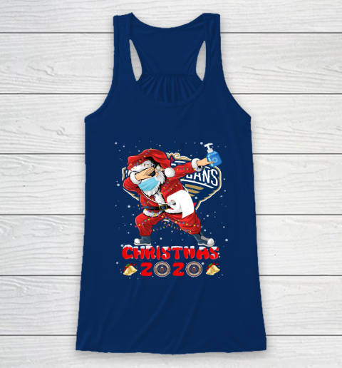 New Orleans Pelicans Funny Santa Claus Dabbing Christmas 2020 NBA Racerback Tank 6