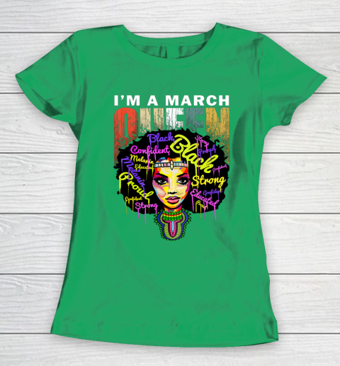 Womens March Birthday Queen Shirts For Women - African Black Girl T-Shirt Womens March Birthday Queen Shirts For Women - African Black Girl T-Shirt