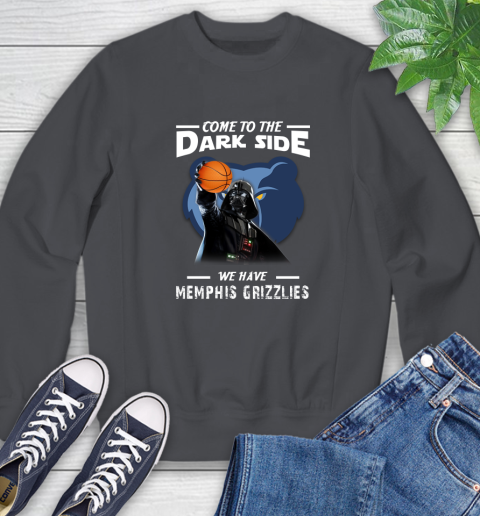 NBA Come To The Dark Side We Have Memphis Grizzlies Star Wars Darth Vader Basketball Sweatshirt 6