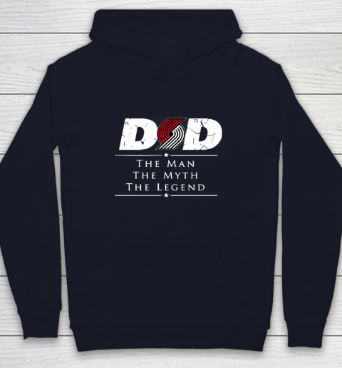 Portland Trail Blazers NBA Basketball Dad The Man The Myth The Legend Youth Hoodie 2
