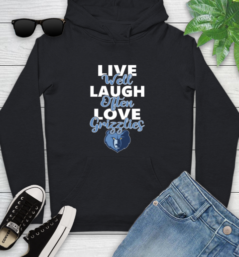 NBA Basketball Memphis Grizzlies Live Well Laugh Often Love Shirt Youth Hoodie