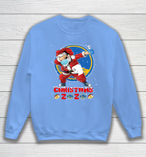 Golden State Warriors Funny Santa Claus Dabbing Christmas 2020 NBA Sweatshirt 8