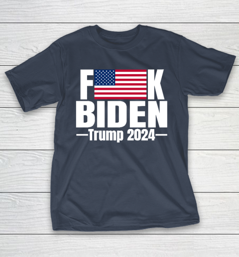 Fuck Biden American Flag Trump 2024 T-Shirt 3
