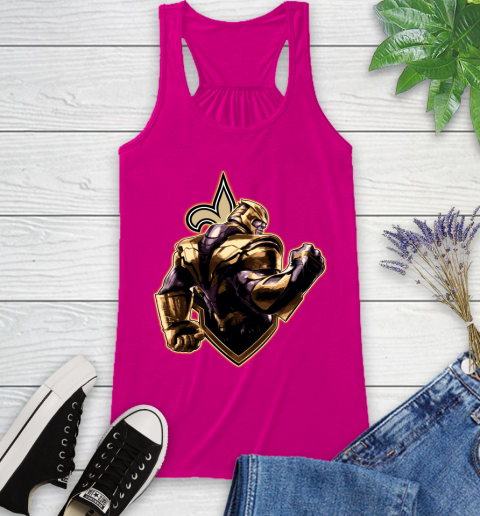 NFL Thanos Avengers Endgame Football Sports New Orleans Saints Racerback Tank 8
