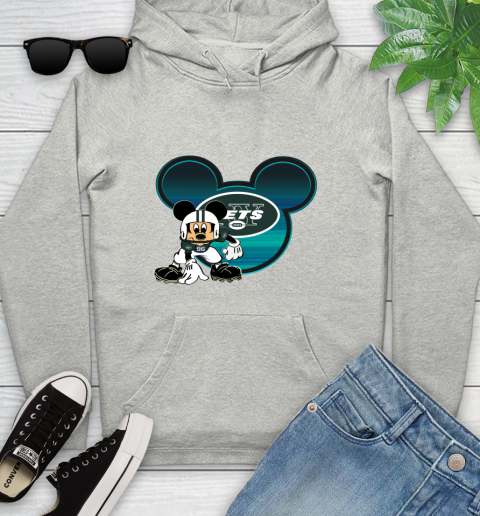 NFL New York Jets Mickey Mouse Disney Football T Shirt Youth Hoodie