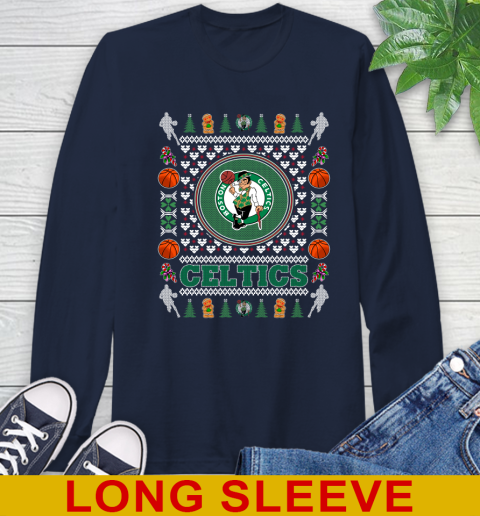 Boston Celtics Merry Christmas NBA Basketball Loyal Fan Long Sleeve T-Shirt 3