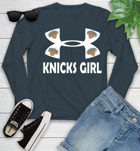 NBA New York Knicks Girl Under Armour Basketball Sports Youth Long Sleeve 9