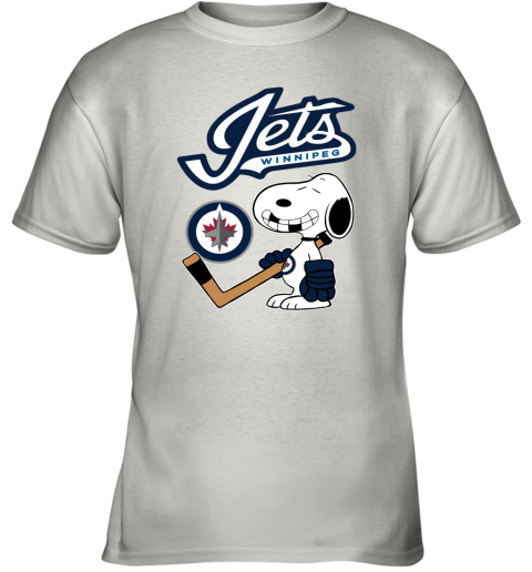 Winnipeg Jets Ice Hockey Broken Teeth Snoopy NHL Youth T-Shirt