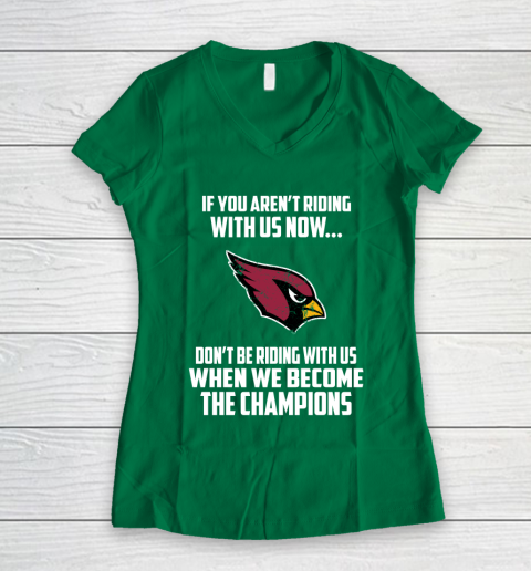 NFL Arizona Cardinals Football We Become The Champions Women's V-Neck T-Shirt 3