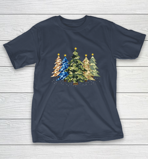 Camo Print Christmas Trees with Camouflage Print Xmas T-Shirt 3