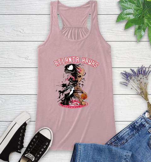 NBA Atlanta Hawks Basketball Venom Groot Guardians Of The Galaxy Racerback Tank 11
