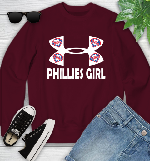 MLB Philadelphia Phillies Under Armour Baseball Sports Youth Sweatshirt 4