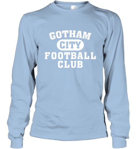 NEW YORK JETS GOTHAM CITY x7sq new york jets gotham city long sleeve tee 14 front light blue